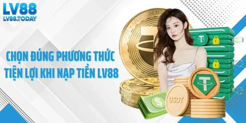 Chọn đúng phương thức tiện lợi khi nạp tiền LV88